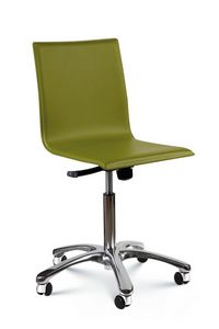 Basic, Home-office chair upholstered in leather