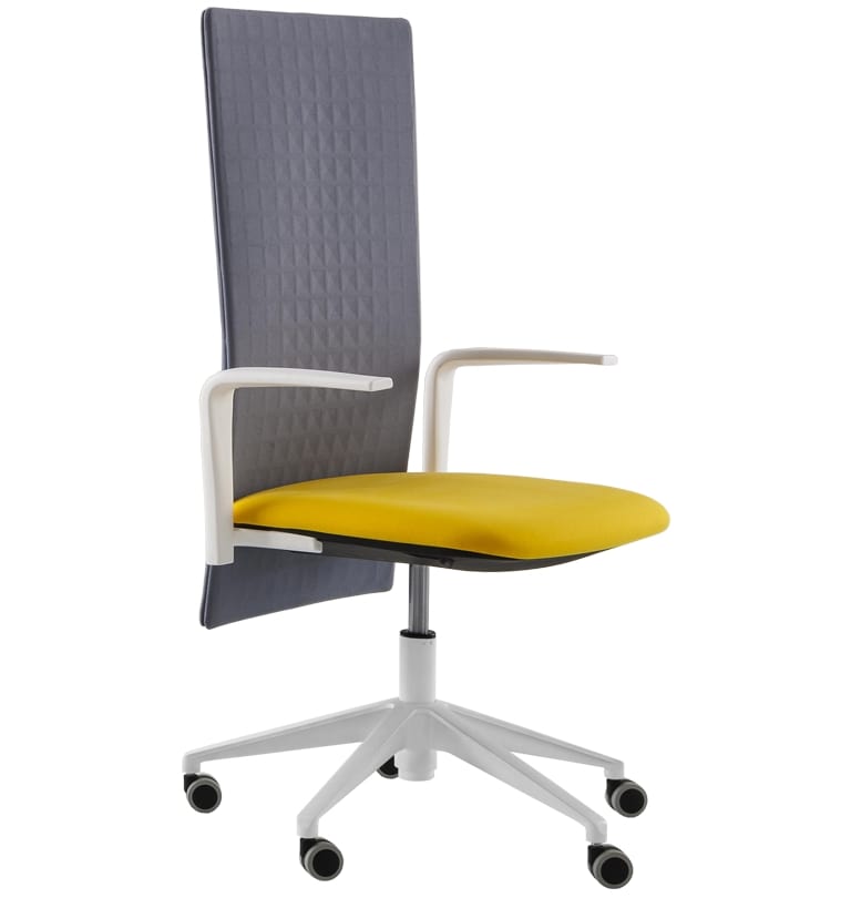 Elodie Executive 05R, Office chair with wheels and sound-absorbing backrest