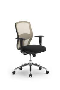Gummy RE 099051R, Office chair on wheels, with backrest in mesh