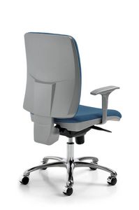 Iron 340, Armchair on wheels for office with adjustable armrests