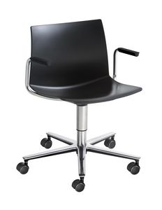 Kanvas 2 T5R BR, Chair on castors, with armrests