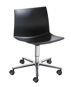 Kanvas 2 T5R, Swivel chair on wheels, with technopolymer sheet