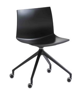 Kanvas 2 UR, Swivel chair on wheels, technopolymer shell