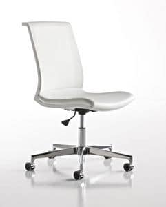 Key white, Swivel chair with mesh back, for Call center