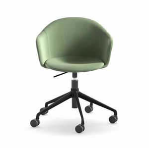 Máni Armshell fabric HO, Home-office armchair with height-adjustable base