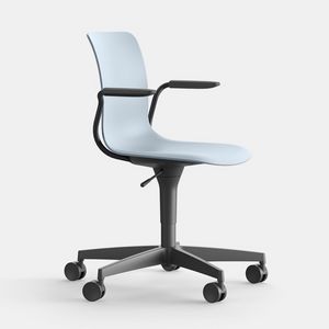 Nume ST BR, Functional and sophisticated chair, with castors and armrests