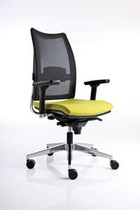 OVERTIME, Task office chair, with mesh backrest