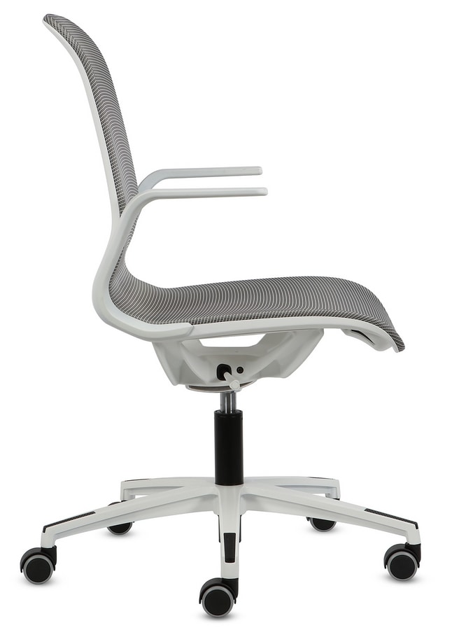 REYNET 1652 LOW BACK, Office chairs with breathable elastic mesh with memory