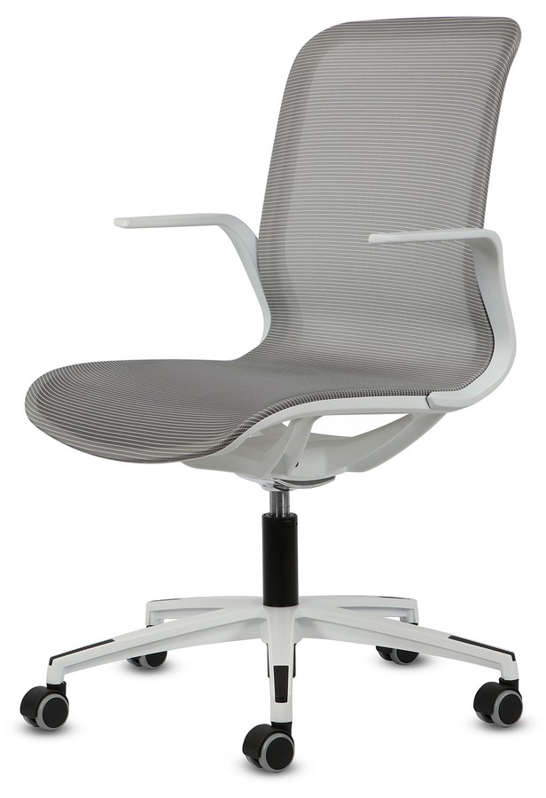 REYNET 1652 LOW BACK, Office chairs with breathable elastic mesh with memory