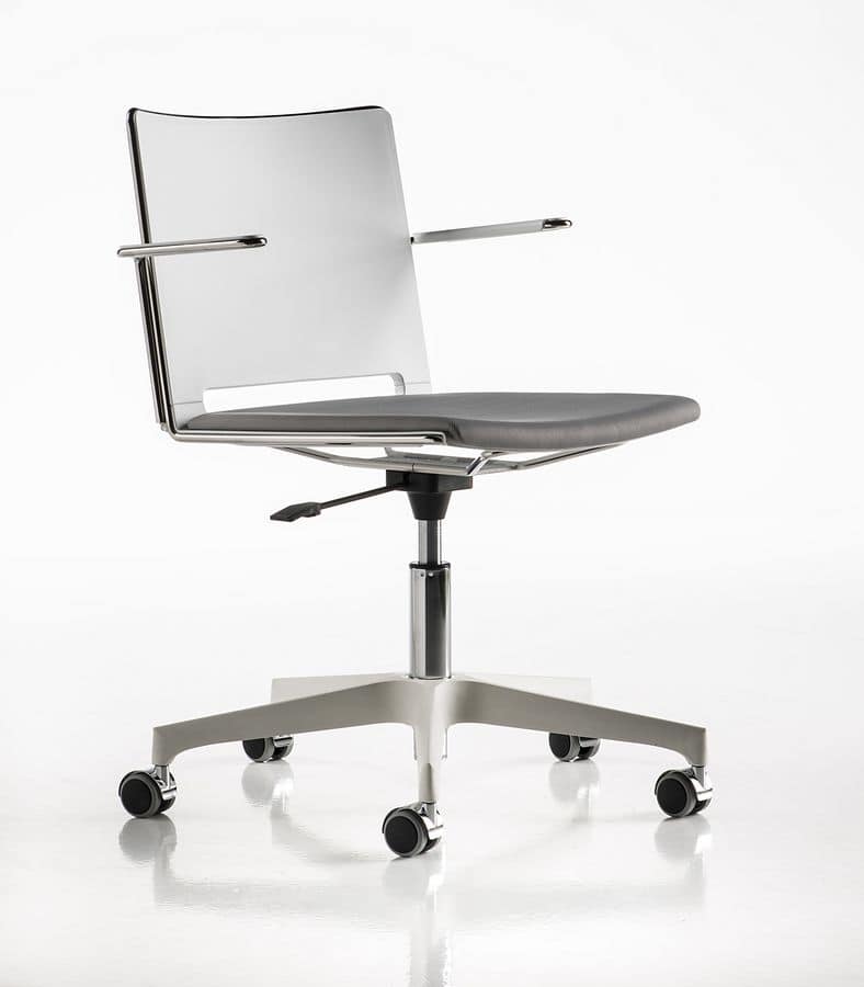 Slim gas, Chair ideal for meeting rooms and as desk chair for bedrooms