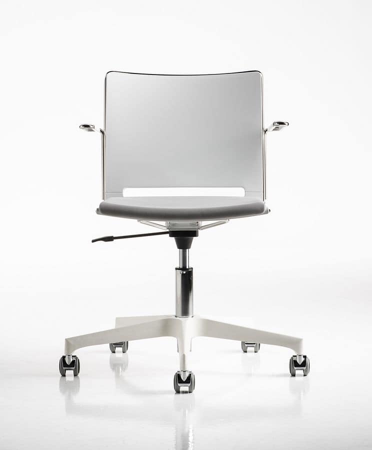 Slim gas, Chair ideal for meeting rooms and as desk chair for bedrooms