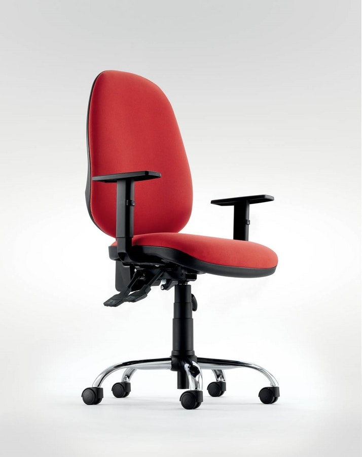UF 315, Chair with wheels and synchro mechanism, in various colors
