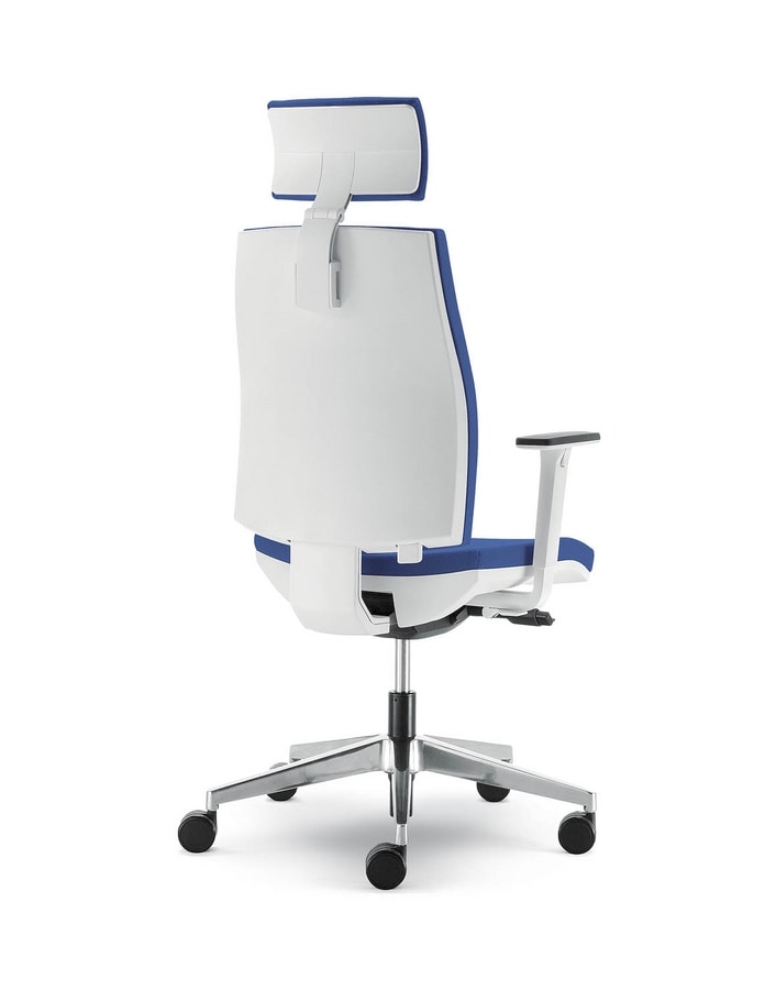 UF 442 / A, Soft chair with nylon shell, for modern office