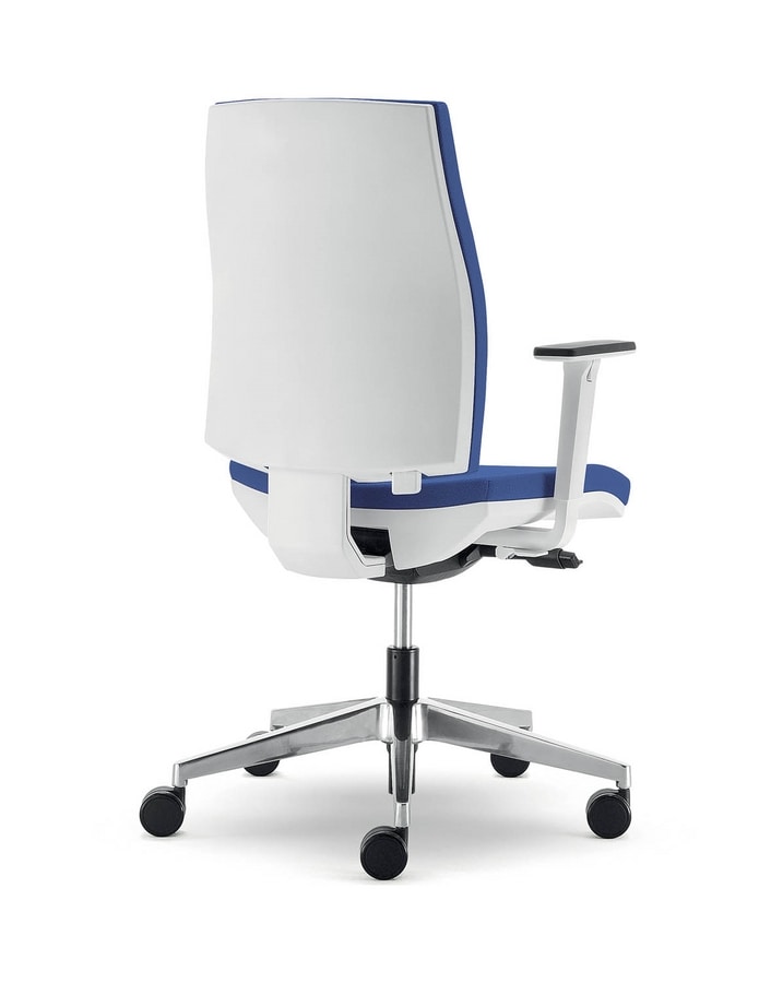 UF 443 / B, Office chair with wheels, in nylon and aluminum