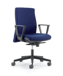 UF 446 / B, Chair with wheels, with adjustable armrests, for office