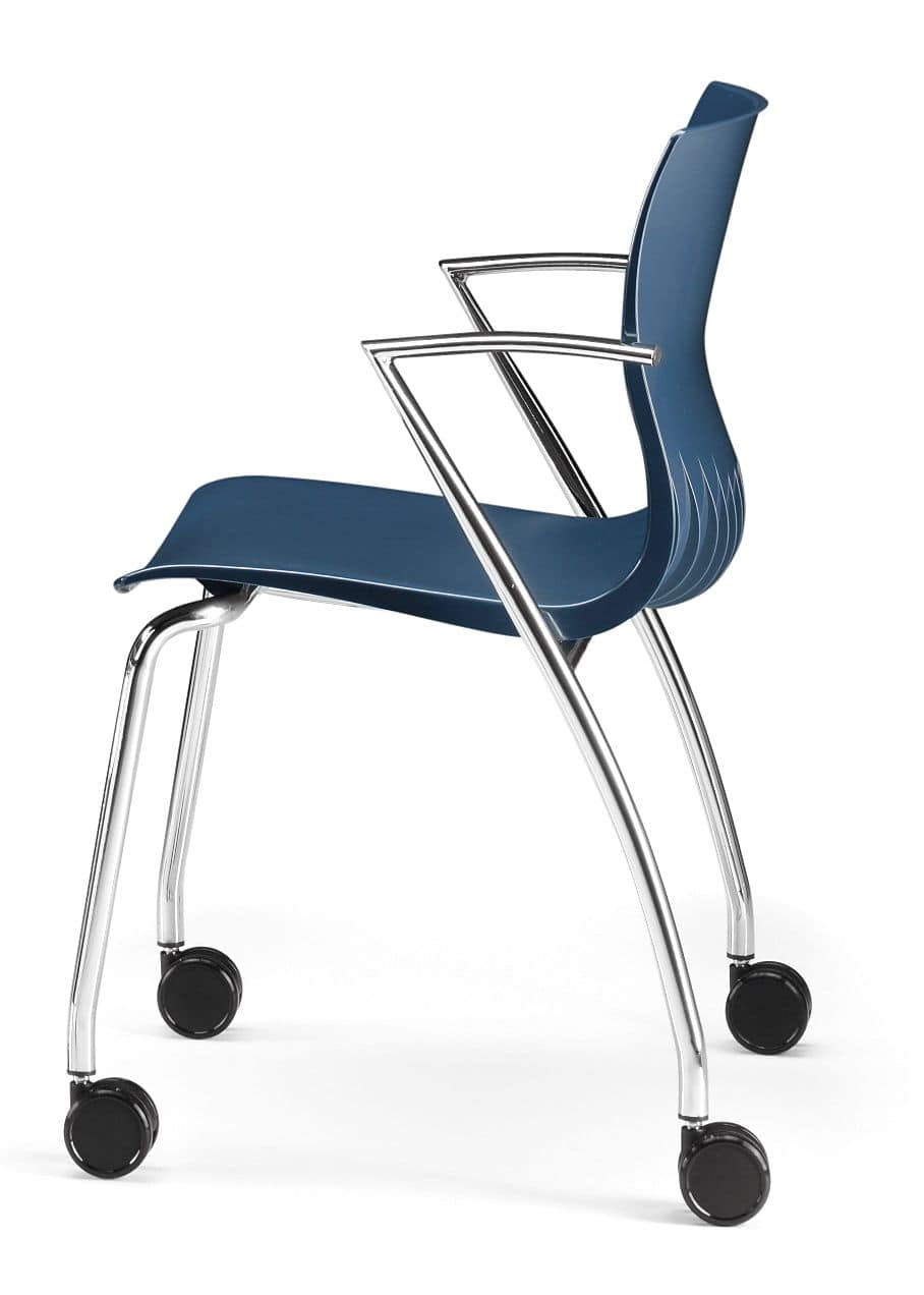 WEBBY 334 R, Chair with metal base, fire retardant nylon shell
