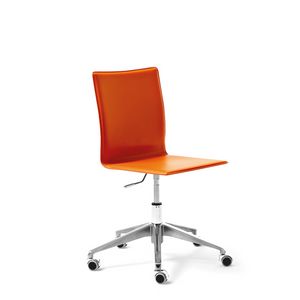 Zip, Task chair for office, aluminum base with wheels