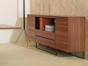 Deck office storage unit 1, Furniture for office, various finishes, metal base