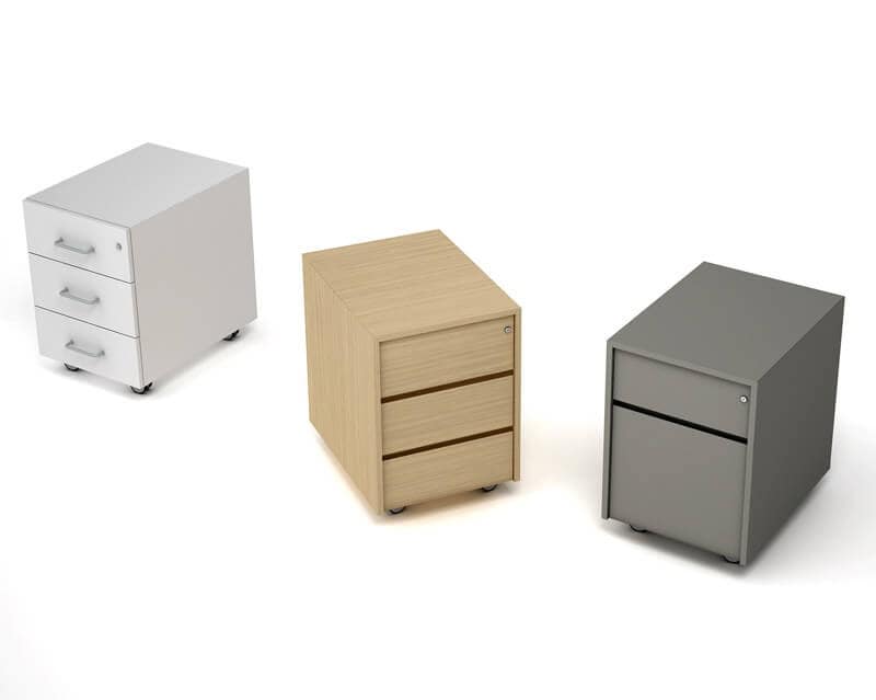 Chest of drawers on wheels for writing desk, for office | IDFdesign