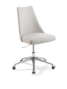 Biancade Office, Chair with wheels and adjustable lift, solid and comfortable