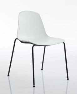 EPOCA EP1, Metal chair with plastic shell