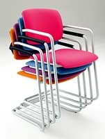 Laila 0585, Stackable chair for office, with sled base