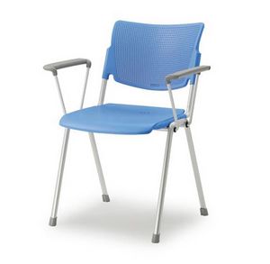 LaMia chair with 4 legs 6900WGA, Stackable chair with painted steel structure