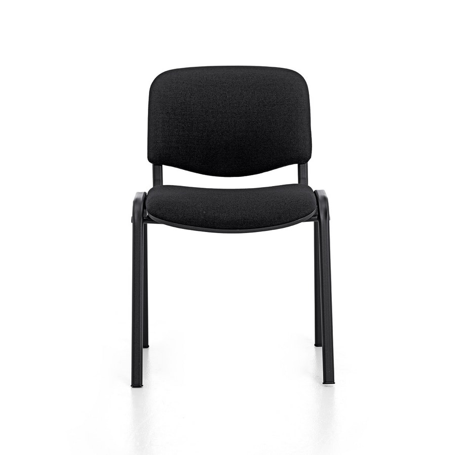 Leo Soft, Padded office simple chair, metal base
