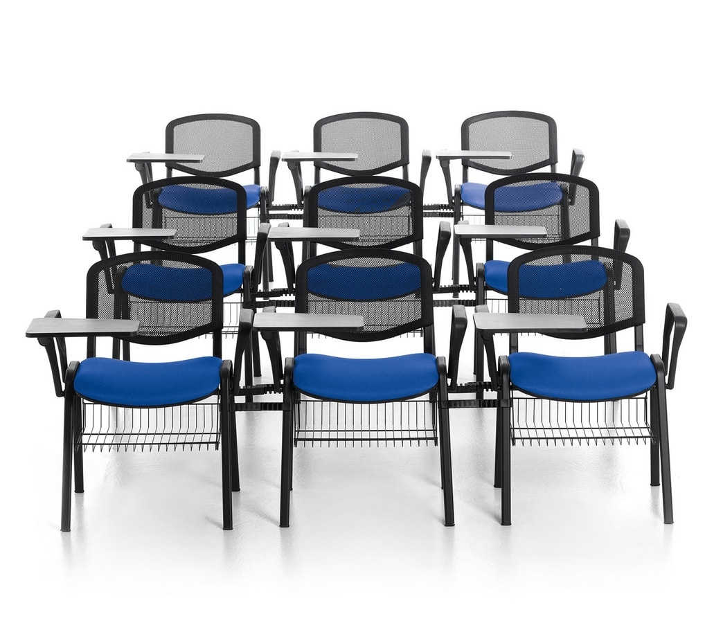 Leo Air, Stackable chair for community, non-slip rubber feet