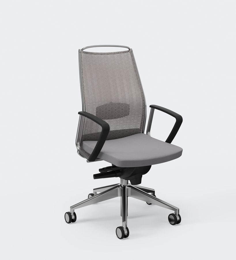 LINK PLUS, Office chair with innovative spring system on the seat