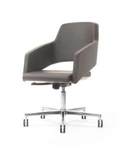 Major swivel on wheels, Task chair with aluminum base, comfortable