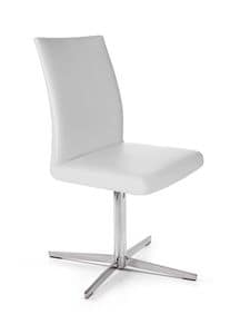 Possagno Office, Office chair with chrome flat base with spokes