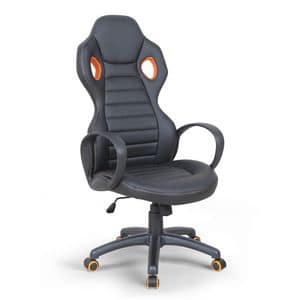 Presidential armchair racing sport gaming chair  SU092RAC, Directional chair in imitation leather, with armrests