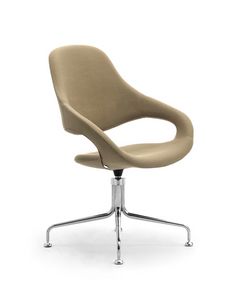 Samba Plus Octopus, Upholstered chair with swivel base with 4 spokes
