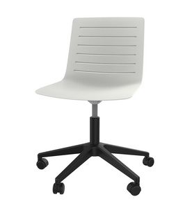 Slim 04, Polypropylene office chair with plastic 5-spokes