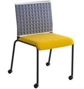 Teckel T R, Chair on wheels with thermoformed backrest