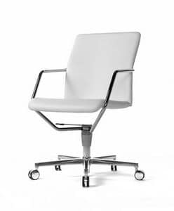 Tempo low, Office chair, upholstered with polyurethane comfortable