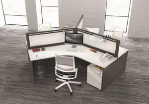 Atlante comp.13, Desk at 120, ideal for modern office