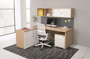 Atlante comp.15, Modular configuration for office, with cupboards and drawers