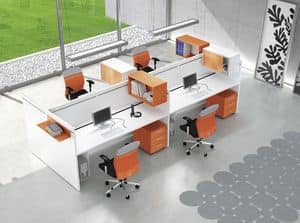 Atlante comp.2, Modern workstations suited for modern and functional operative office