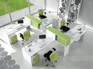 Atlante comp.1, Table system for field office, in a modern style
