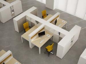 Combi task desk, Office line furniture Bank