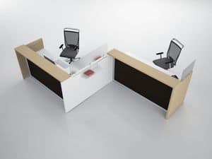 Eos comp.1, Modular reception desk, various finishes, modern