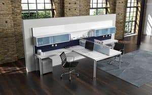 Zefiro comp.2, Linear modern office workstations, aluminum anodized