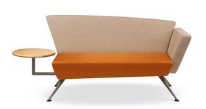 CORNER C2DT, Sofa for reception, with integrated table