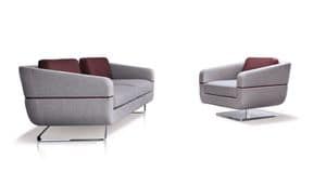 Dune sofa, Sofa for waiting rooms, with spring system