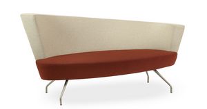 ELIPSE 2D, Modern sofa with metal legs and circular seat
