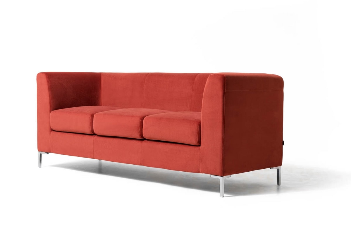 Frame New 3p, 3 seater upholstered sofa in easy style for medical studio