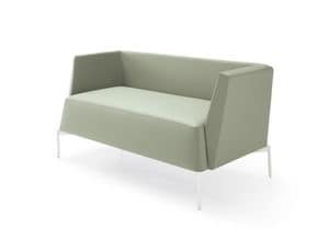 Kendo sofa, Sofa for waiting room, covered with customized fabrics