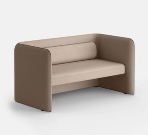 Kumo DB, 2-seater sofa for office, covered in fabric